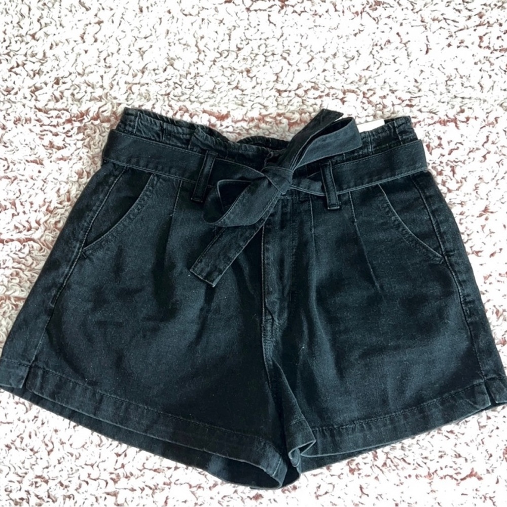 Paper Bag Waist Mom Shorts